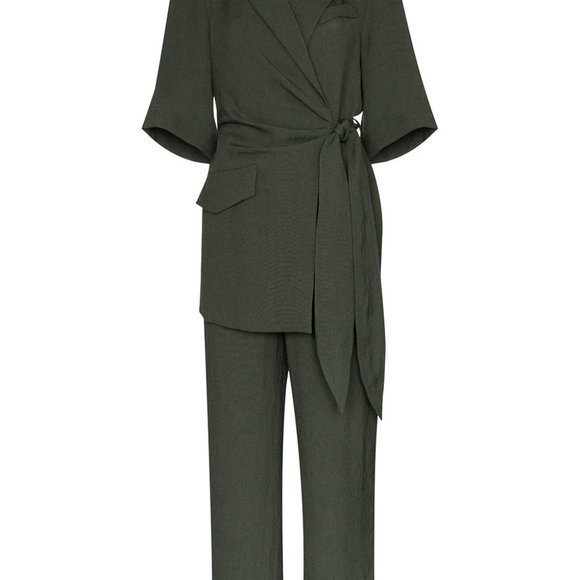 Nanushka Astero wrap front jumpsuit - Picture 1 of 4